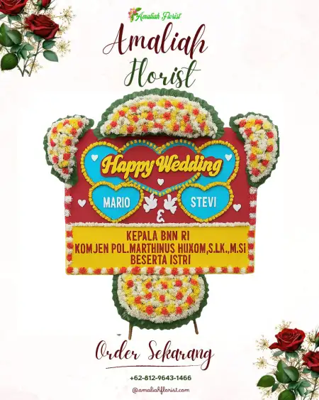 Papan Bunga Pernikahan Gedung Sakinah Bojonggede